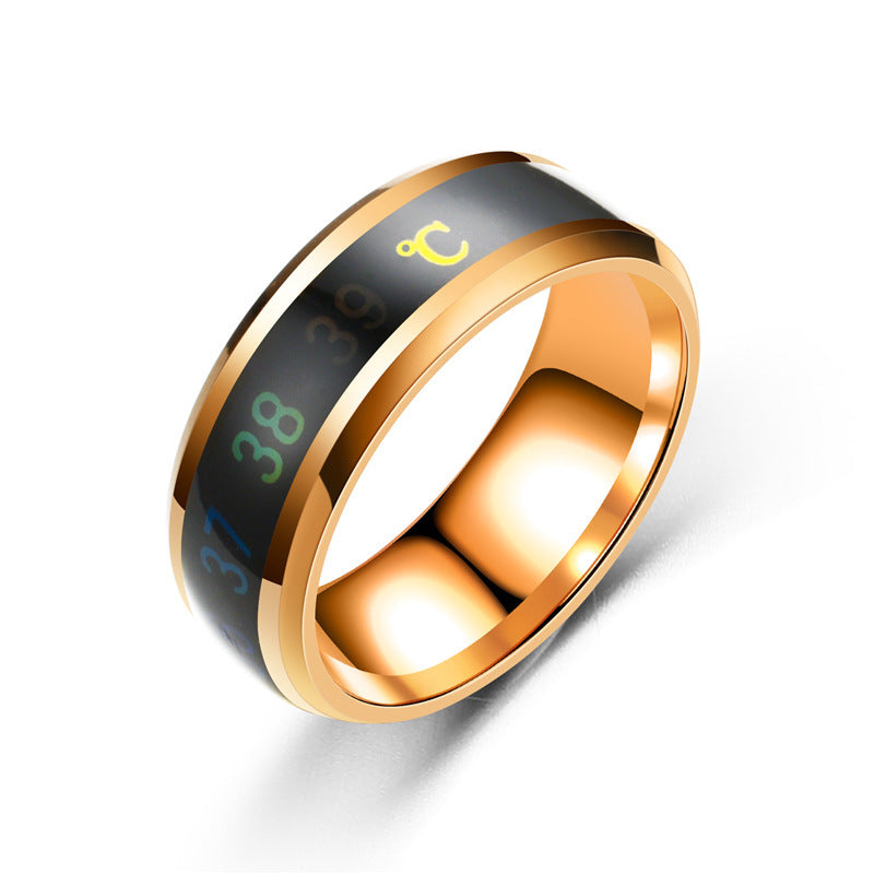Bague Thermique Intelligente Capteur Thermochromique- Acier Inoxydable Hauste Resiatance