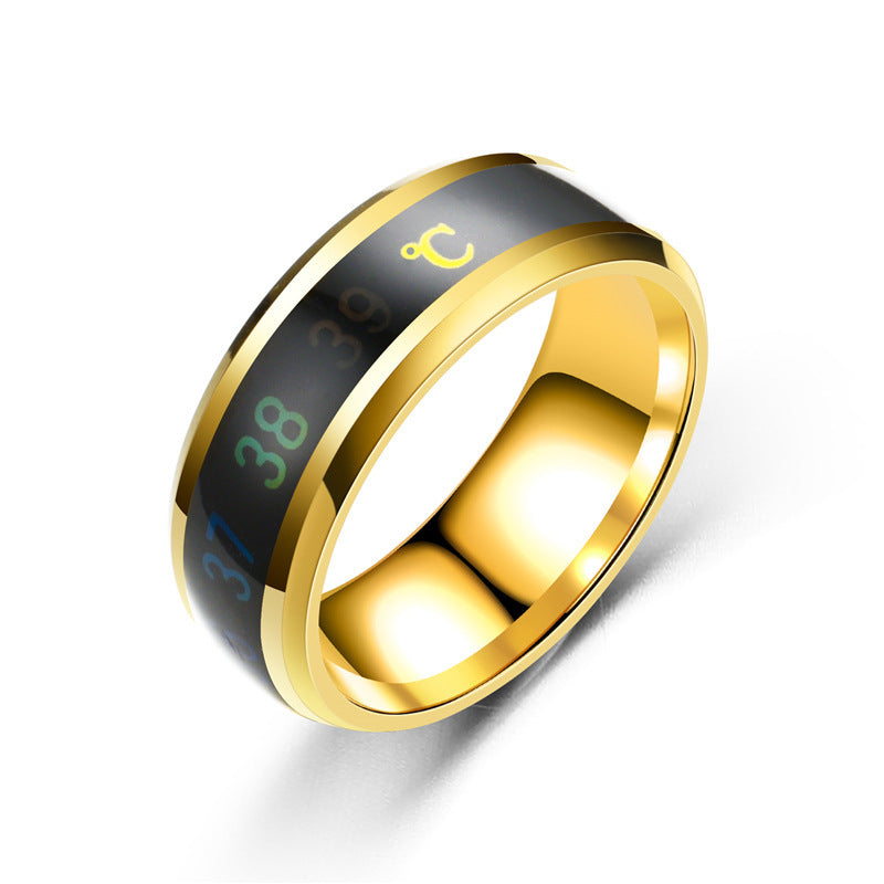 Bague Thermique Intelligente Capteur Thermochromique- Acier Inoxydable Hauste Resiatance