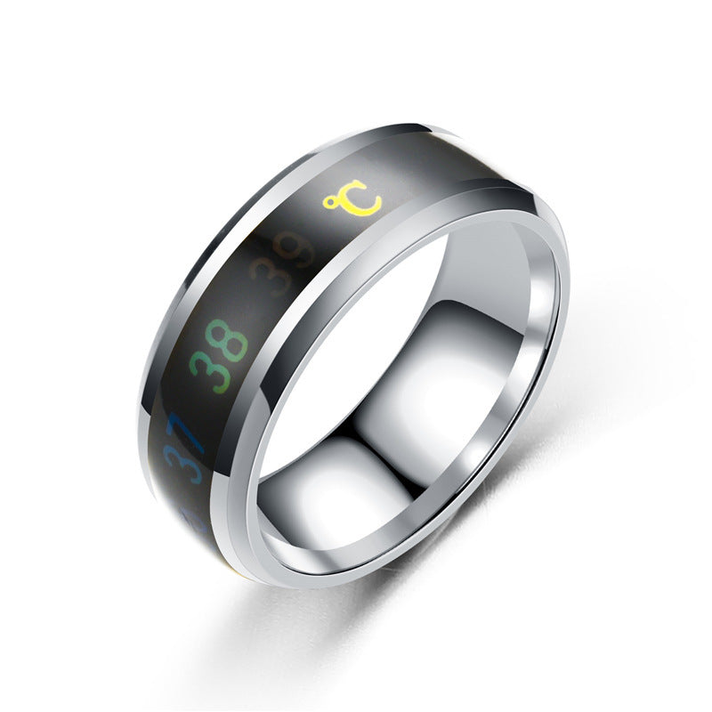 Bague Thermique Intelligente Capteur Thermochromique- Acier Inoxydable Hauste Resiatance