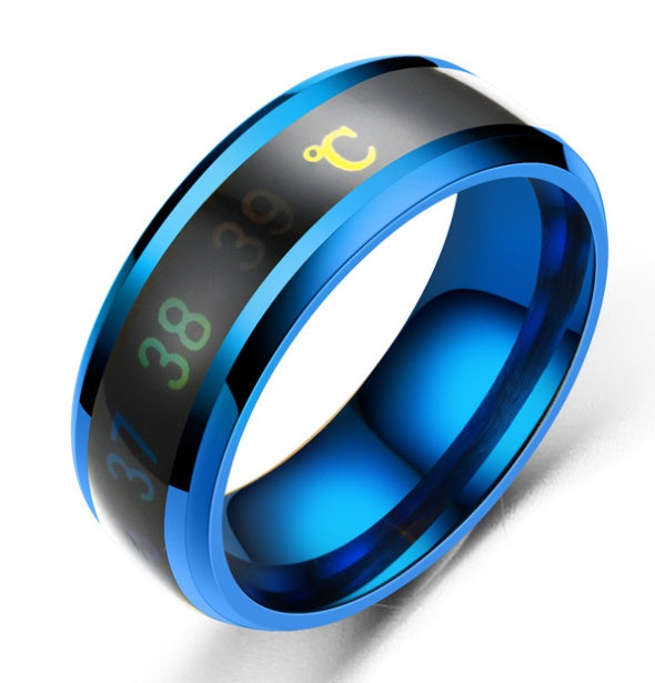 Bague Thermique Intelligente Capteur Thermochromique- Acier Inoxydable Hauste Resiatance